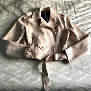 NWOT Baby Pink Leather Jacket